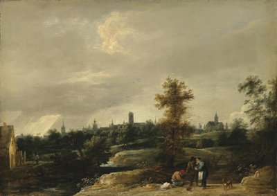 Uitzicht op de omgeving van Brussel door David Teniers the Younger